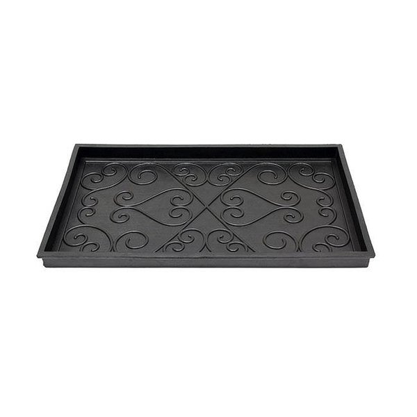 Blueprints Mintueman-Achla  Scrollwork Rubber Boot Tray; Small BL963362